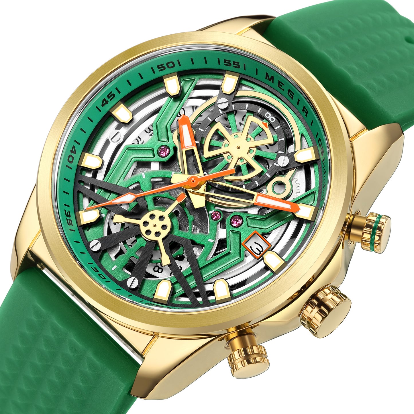 MEGIR Sports Watches Brand Luxury Wrist Watch Clock for Men Silicone Strap Luminous Quartz Big Dial Wristwatch Relogio Masculino-10