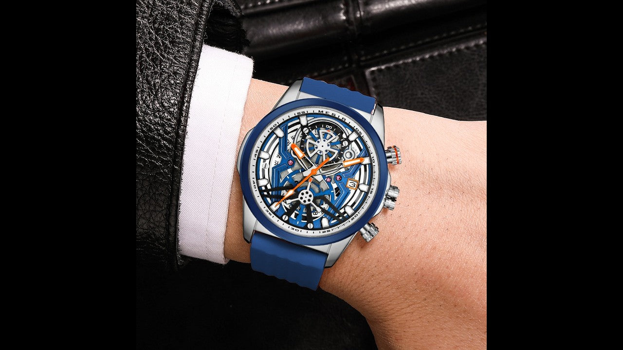 MEGIR Sports Watches Brand Luxury Wrist Watch Clock for Men Silicone Strap Luminous Quartz Big Dial Wristwatch Relogio Masculino-12