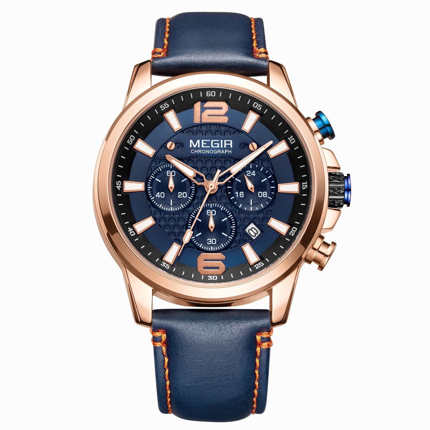 MEGIR Men's Quartz Wrist Watch Stainless Steel Band Chronograph Watches Luminous Waterproof Wristwatch Man Clock Military Watch