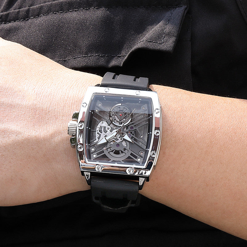 RUIMAS Luxury Fashion Men Sports Quartz Wrist Watches Waterproof Luminous Large Dial Casual Wristwatch Silicone Montre Homme-2