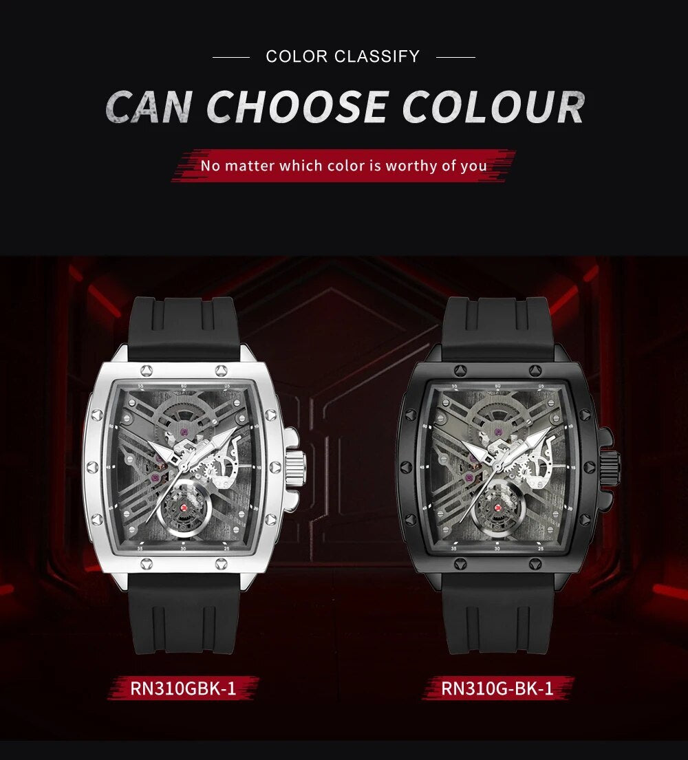 RUIMAS Luxury Fashion Men Sports Quartz Wrist Watches Waterproof Luminous Large Dial Casual Wristwatch Silicone Montre Homme-6