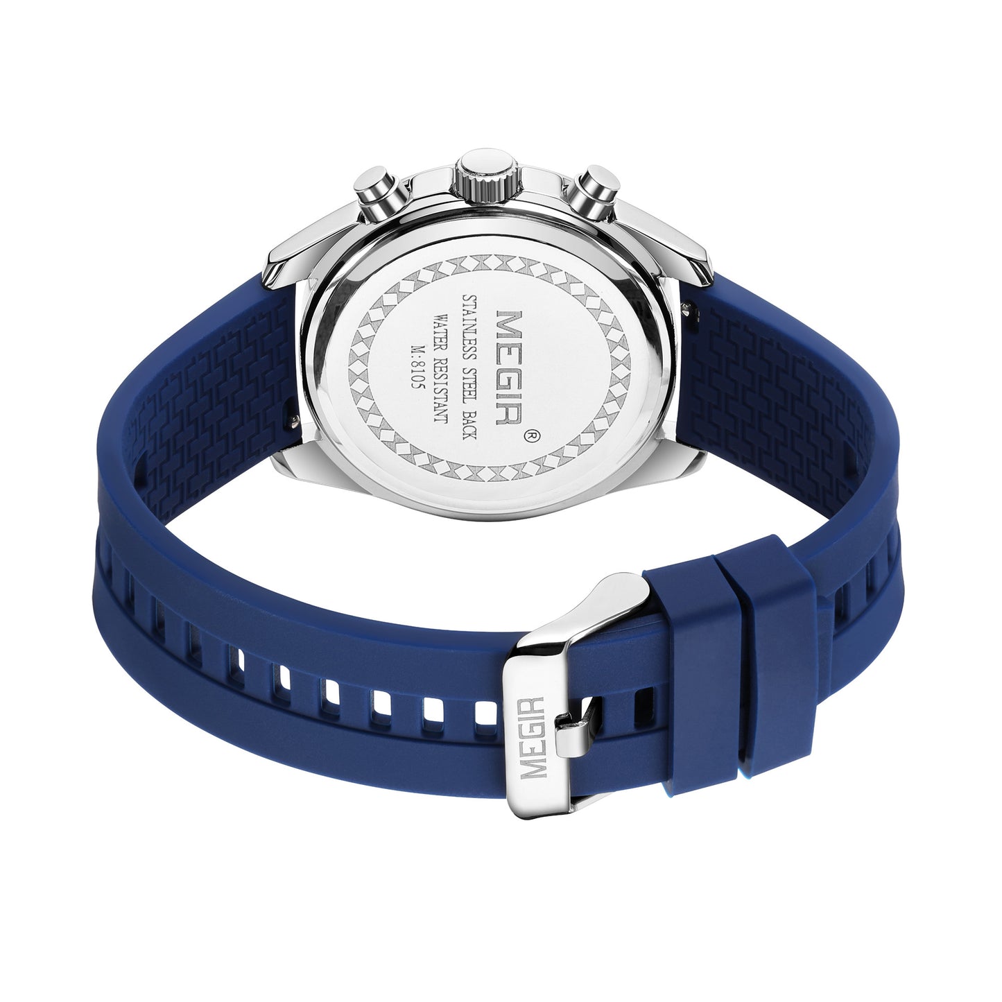 MEGIR Analog Quartz Wrist Watch Chronograph Luminous Business Sport Watches with Silicone Strap Calendar Man Clock reloj hombre-13