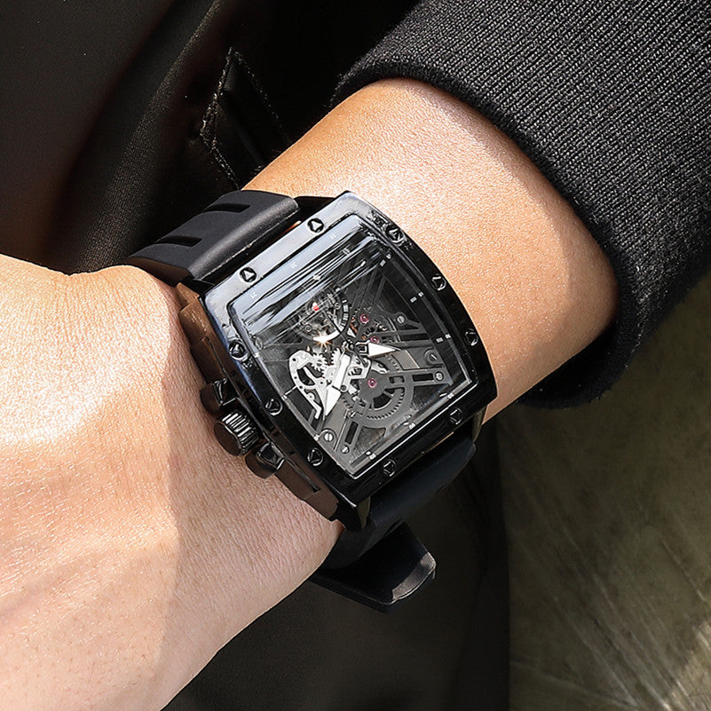 RUIMAS Luxury Fashion Men Sports Quartz Wrist Watches Waterproof Luminous Large Dial Casual Wristwatch Silicone Montre Homme-1