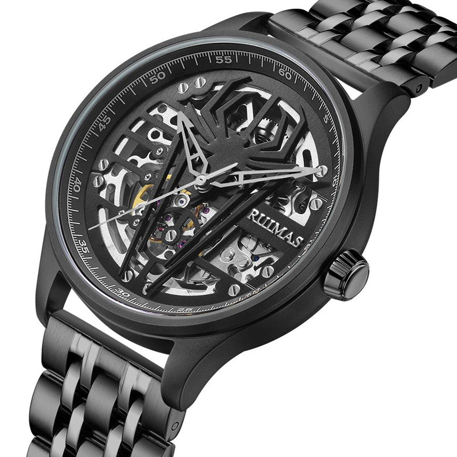 RUIMAS Watches for Men Top Brand Luxury Mechanical Chronograph Clock Stainless Steel Casual Wrist Watch Man Business Watch 6787