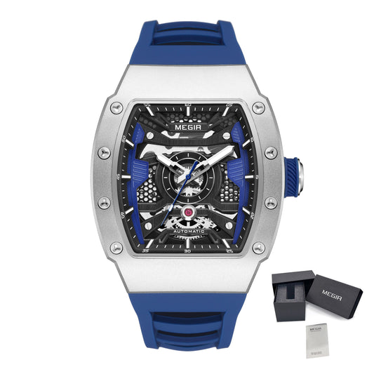 MEGIR Brand Automatic Movement Watch for Men Fashion Waterproof Stainless Steel Case Mechanical Wristwatch Montre Homme 8604